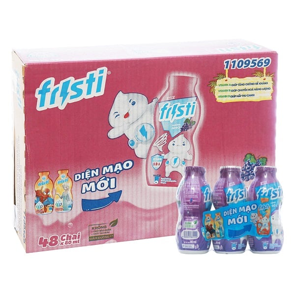 Thùng 48 Sữa Chua Uống Fristi Nho 80Ml