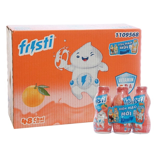 Thùng 48 Sữa Chua Uống Fristi Cam 80Ml