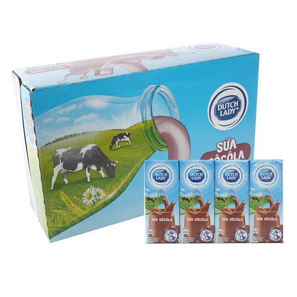 Thùng 48 Sữa Cô Gái Hà Lan Socola 180Ml