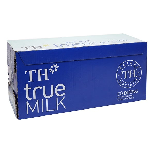 Thùng 12 Sữa Th Có Đường 1L