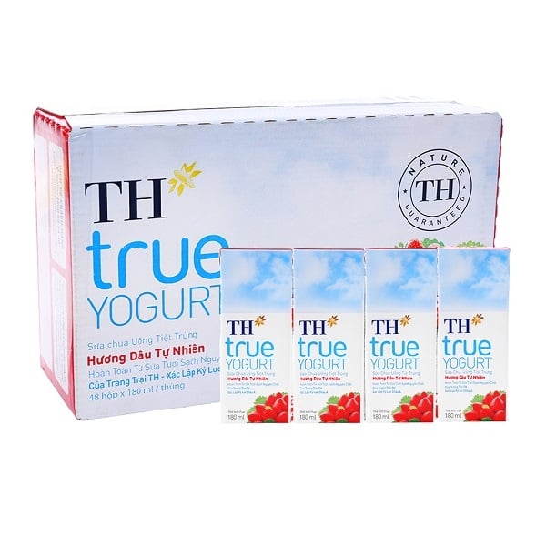 Thùng 48 Sữa Chua Uống Th Dâu 180Ml