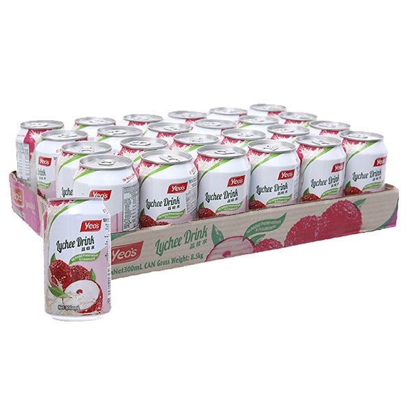 Thùng 24 Nước Trái Vải Yeo's 300Ml