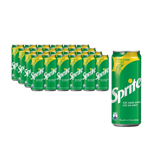Thùng 24 Nước Giải Khát Sprite Sleek 320Ml