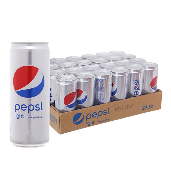 Thùng 24 Nước Giải Khát Pepsi Light Sleek 330Ml