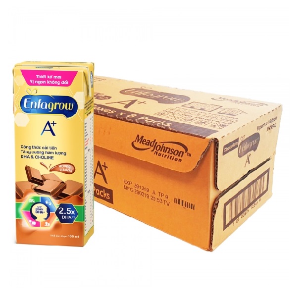 Thùng 24 Sữa Bột Pha Sẵn Enfagrow A+4 Choco Từ 2 Tuổi 180Ml