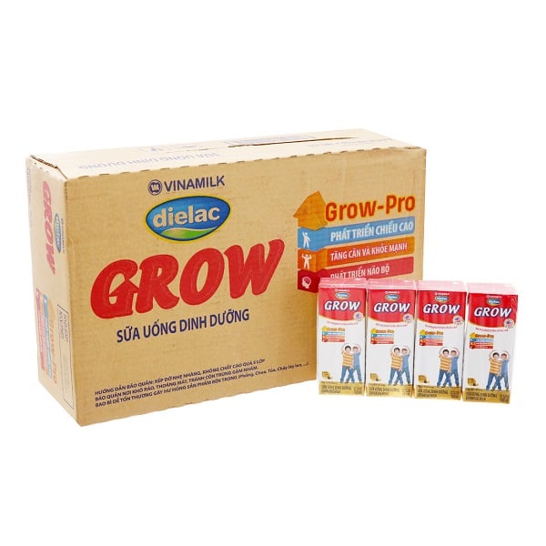 Thùng 48 Sữa Bột Pha Sẵn Dielac Grow 180Ml