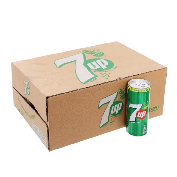 Thùng 24 Nước Giải Khát 7Up Sleek 330Ml