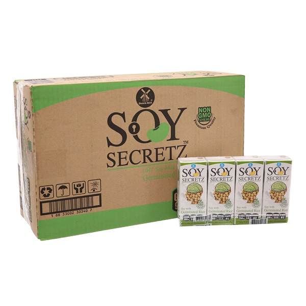 Thùng 48 Sữa Đậu Nành Soy Secretz Gạo Mầm 180Ml