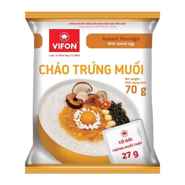 Cháo Trứng Muối Vifon 70G