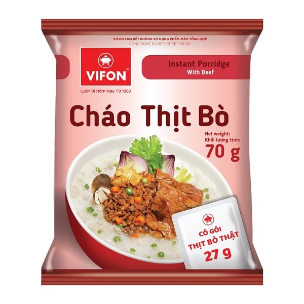 Cháo Thịt Bò Vifon 70G