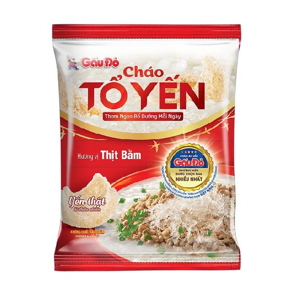 Cháo Tổ Yến Gấu Đỏ Thịt Bầm 50g