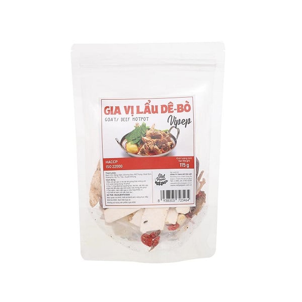 Gia Vị Lẩu Dê – Bò Vipep 115G