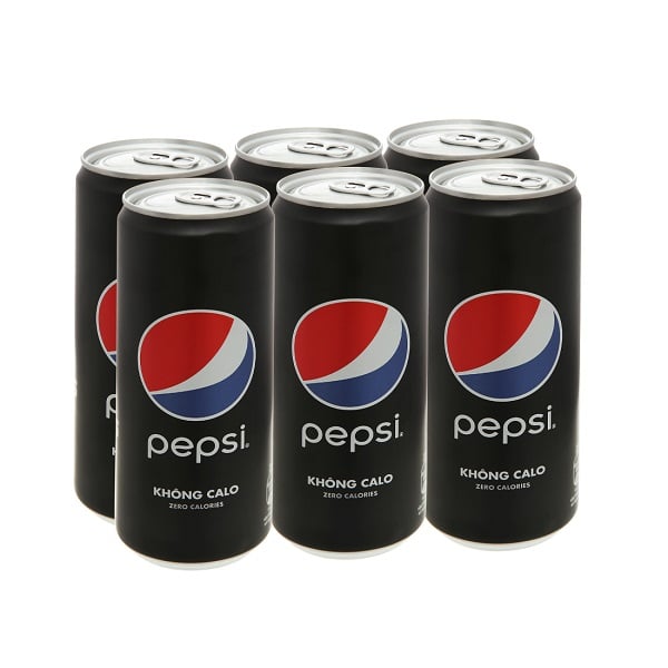 Lốc 6 Pepsi Zero Calo Sleek 330Ml