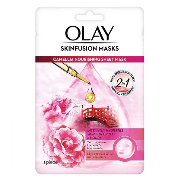 Mặt Nạ Dưỡng Da Tinh Chất Hoa Trà Olay Skinfusion Masks Camellia Nourishing Sheet Mask 28G