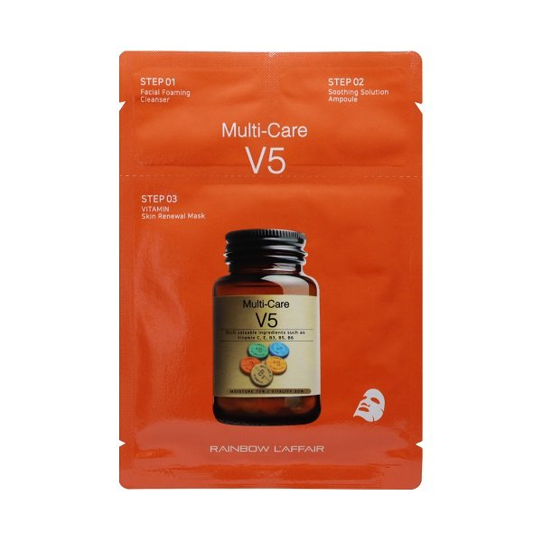 Mặt Nạ Dưỡng Da 3 Bước Rainbow L'affair Multi - Care V5 Vitamin 33Ml (Store 5871, 5873)