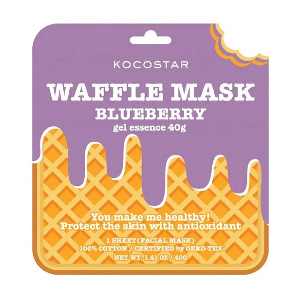 Mặt Nạ Việt Quốc Ngăn Ngừa Lão Hóa Kocostar Waffle Mask Blueberry 40G (Store 5871, 5873)