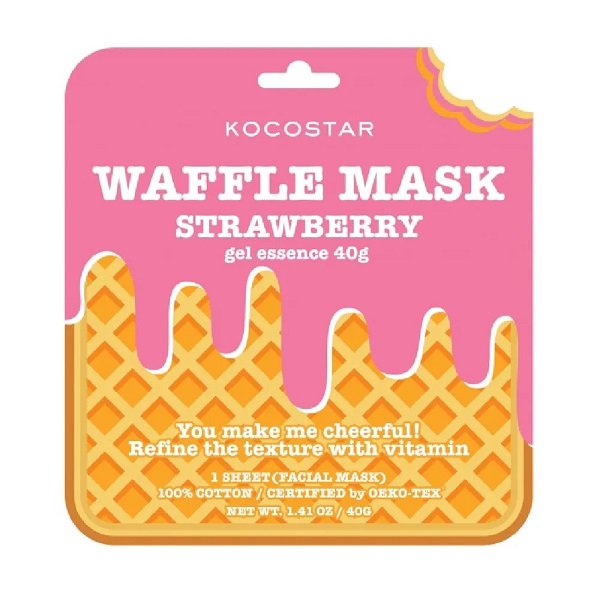 Mặt Nạ Dâu Tây Giúp Da Sáng Khỏe Kocostar Waffle Mask Strawberry 40G (Store 5871, 5873)