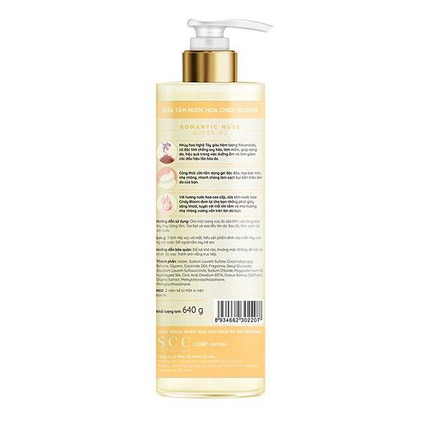 Sữa Tắm Cindy Bloom Nước Hoa Quyến Rũ Romantic Muse 640g