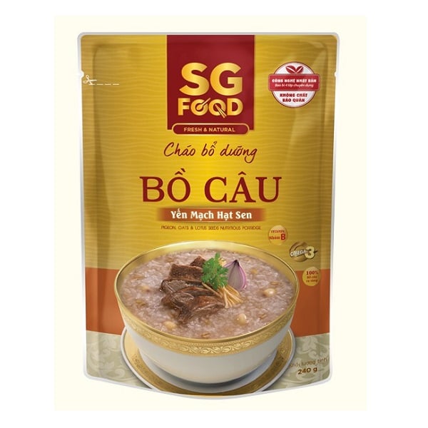 Cháo Tươi Sài Gòn Food Bồ Câu Yến Mạch Hạt Sen 240G