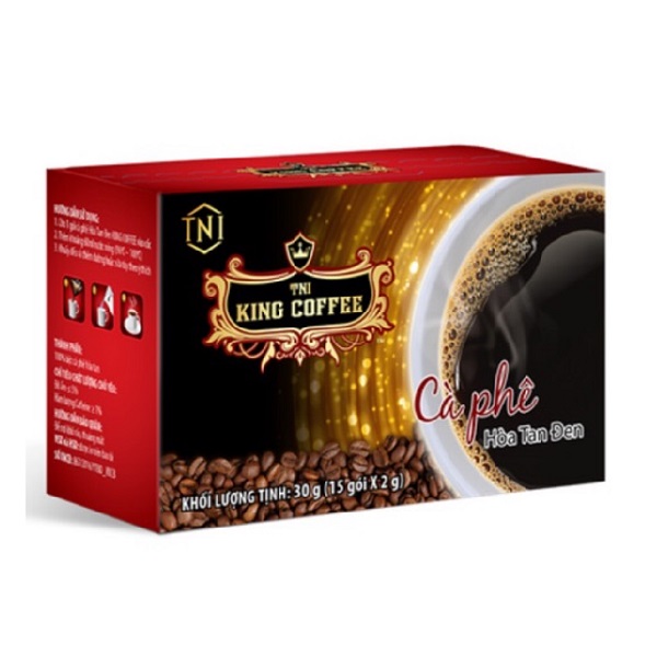 Cà Phê King Hòa Tan Đen Hộp 2Gx15