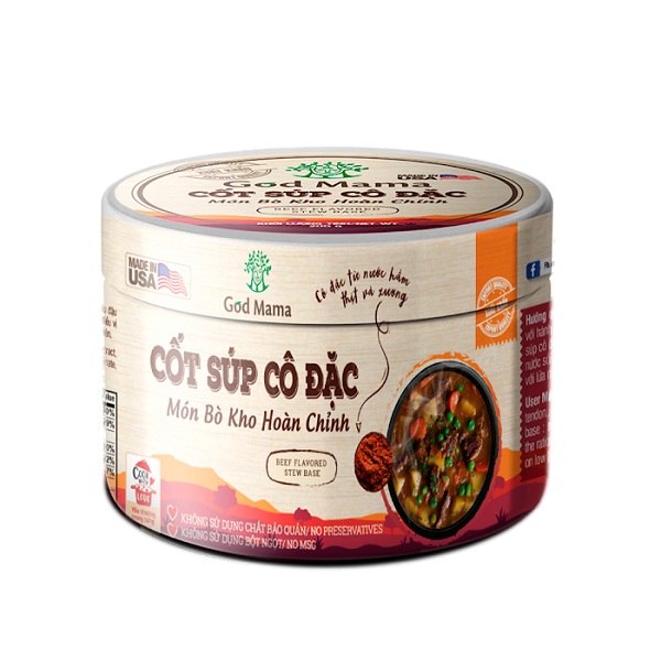 Cốt Súp Cô Đặc God Mama Thịt Bò 200G