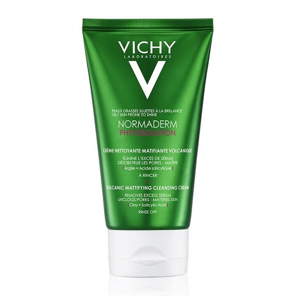 Sữa Rửa Mặt Từ Đất Sét, Đá Khoáng Núi Lửa & Salicylic Acid Vichy Normaderm Phytosolution Volcanic Mattifying Cleansing Cream 125Ml