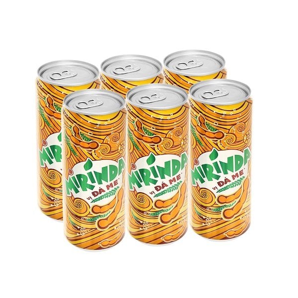 Lốc 6 Nước Ngọt Mirinda Đá Me Sleek 330Ml