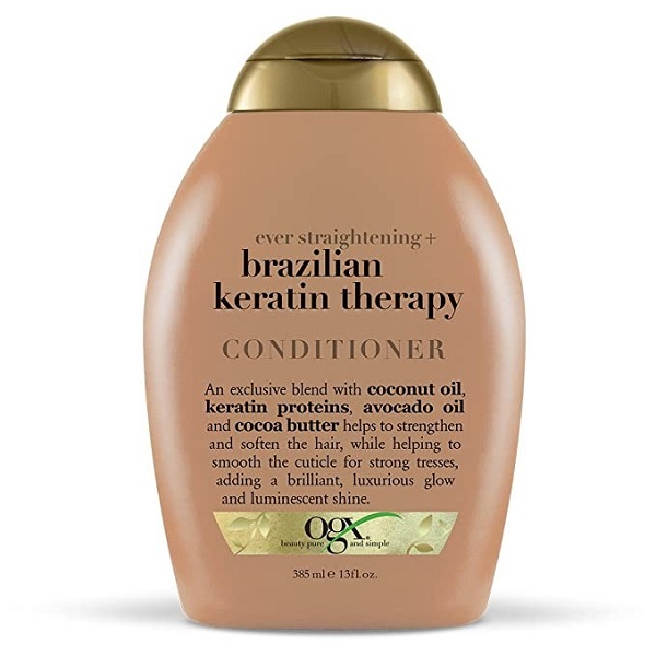 Dầu Xả Thẳng Mượt Ogx Ever Straightening + Brazilian Keratin Therapy Conditioner 385Ml (1001, 1003)