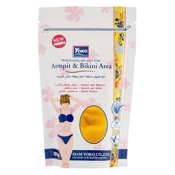 Muối Tắm Tẩy Tế Bào Chết Spa Sáng Da Yoko Whitening Spa Salt For Armpit Bikini Area Túi 220G (5871, 5873)