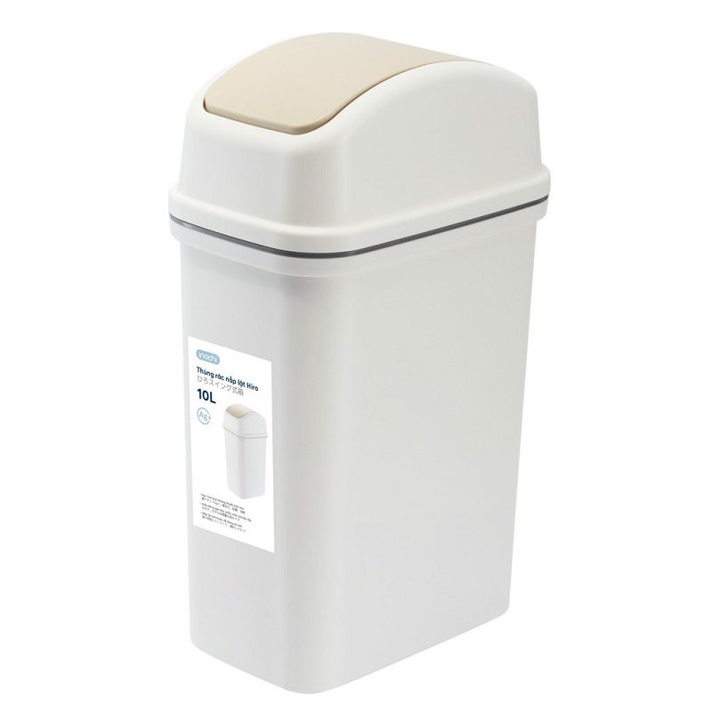 Thùng Rác Nắp Lật Hiro 10L Có Lõi
