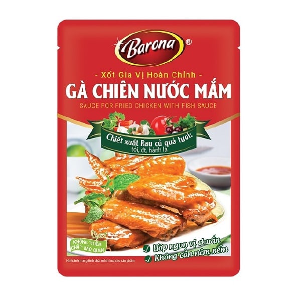 Xốt Gia Vị Hoàn Chỉnh Barona Gà Chiên Nước Mắm 80G