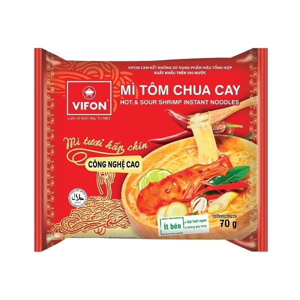 Mì Tươi Vifon Tôm Chua Cay 70G