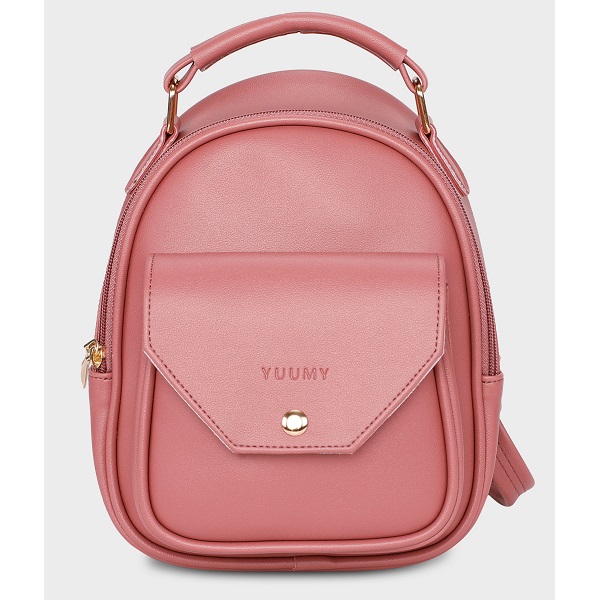 Balo Thời Trang Màu Hồng Ruốc Yuumy Yba14Hr (Store 5703)