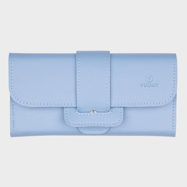 Ví Da Cầm Tay Thời Trang Yuumy Màu Xanh Dương Yv18Xd (Store 5703)