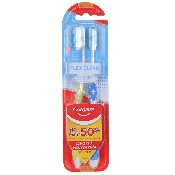 Lô 2 Bàn Chải Đánh Răng Colgate Slimsoft Flex Clean (Wn)