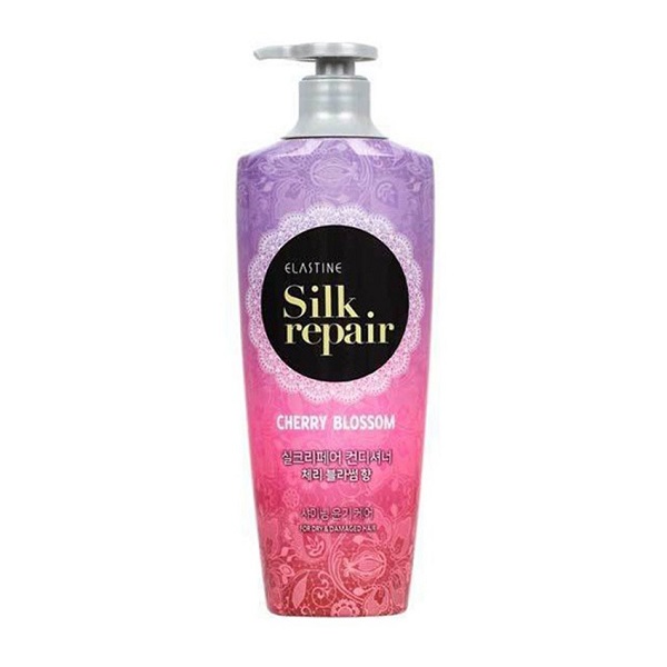 Kem Xả Elastine Silk Repair Shining Cherry Blossom Scent Conditioner 550Ml (1001, 1003)