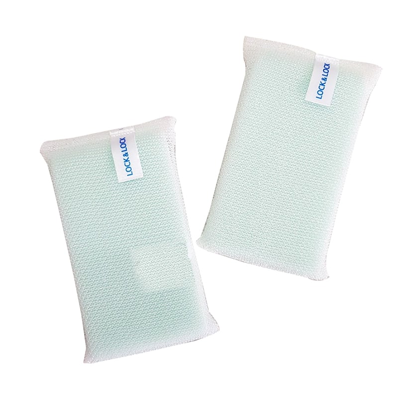 Bộ 2 Miếng Lưới Rửa Chén Lock&Lockk15X8Cm Mint Etm157