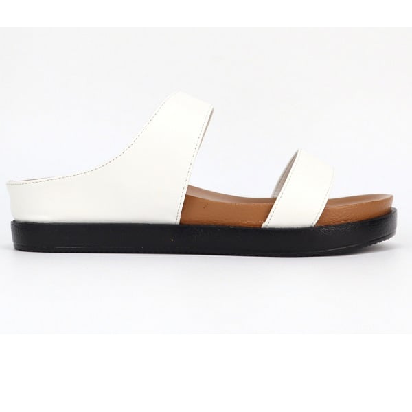 Dép Quai Ngang Đế Bánh Mì Cao 4Cm Cillie Màu Trắng 1206 (Store 5703)