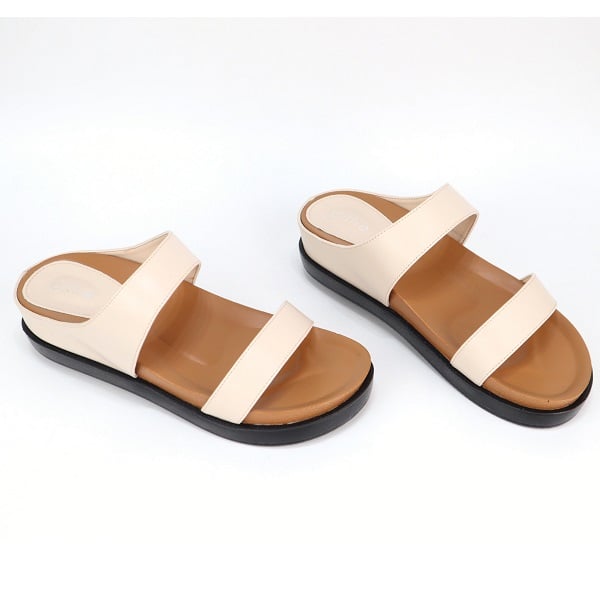 Dép Quai Ngang Đế Bánh Mì Cao 4Cm Cillie Màu Kem 1206 (Store 5703)