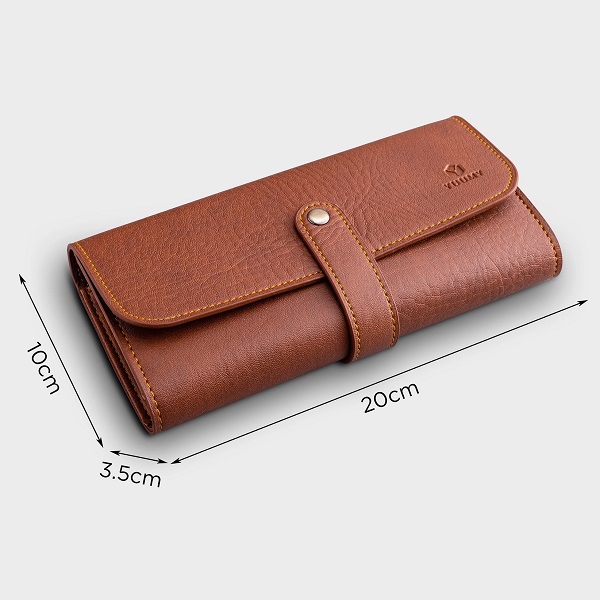 Hình ảnh Ví Da Cầm Tay Thời Trang Yuumy Màu Bò Đậm YV31BD (Store 5703) Hình ảnh Ví Da Cầm Tay Thời Trang Yuumy Màu Bò Đậm YV31BD (Store 5703)