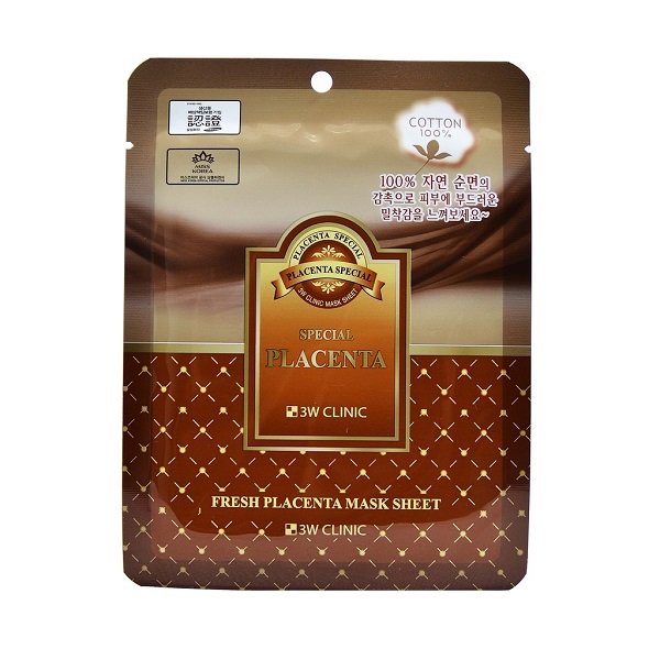 Mặt Nạ 3W Clinic Fresh Placenta Mask Sheet 23Ml (Store 5871, 5873)