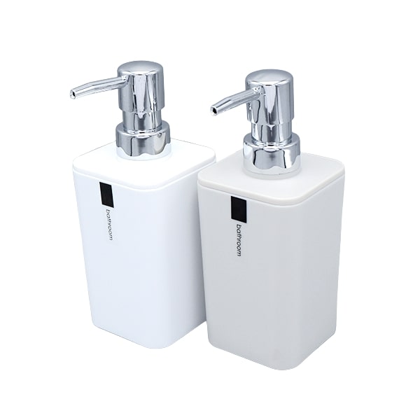 Ds Chai Nhựa Đựng Dầu Gội, Sữa Tắm Vòi Nhấn 350Ml Xám/Trắng