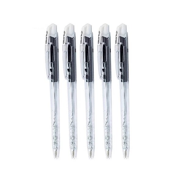 Bút Bi Thiên Long Fo - 039/Vn Đen Vỉ 5 Cây