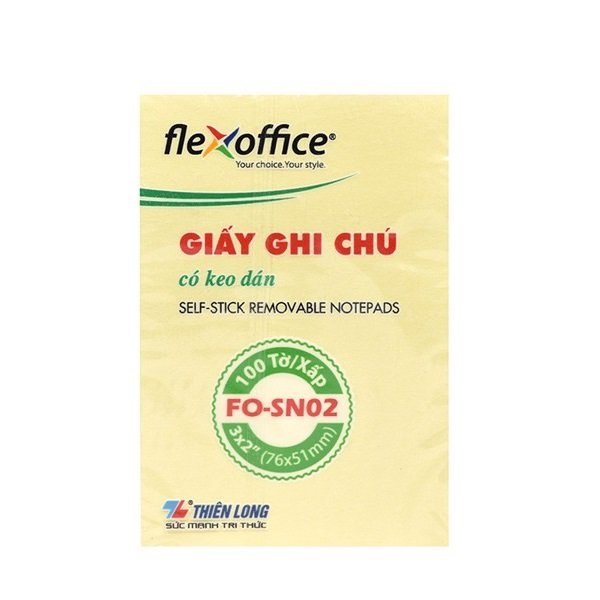 Giấy Ghi Chú Thiên Long 3X2 Fo - Sn02 Lốc 5 Cái