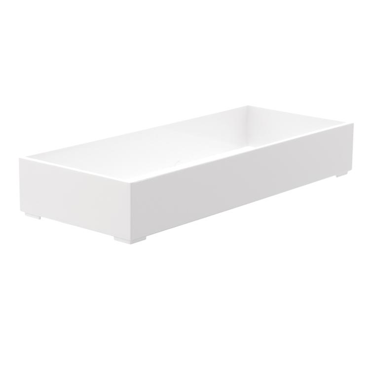 Hộp Nhựa Trắng S - L 10X24X4Cm
