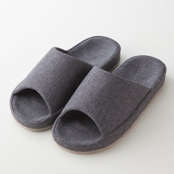 Dép Đi Trong Nhà Hở Mũi Màu Xám Size M
