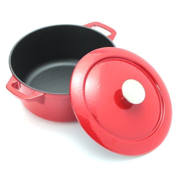 Nồi Tráng Men 22Cm Không Từ Đỏ