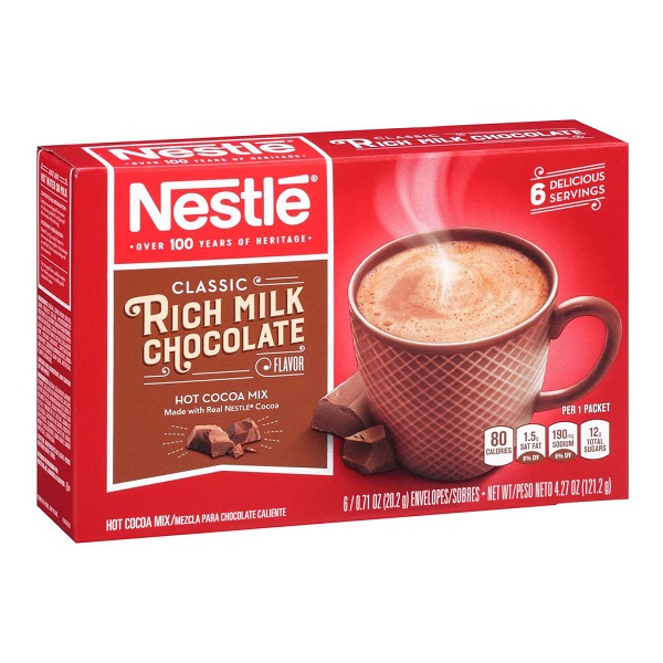 Cacao Nestle Rich Milk Chocolate 6X20.2G ( Mesa)