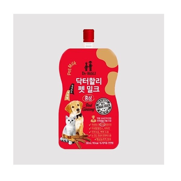 Sữa Tươi Tinh Chất Hồng Sâm Cho Chó Mèo Dr.holi 200Ml