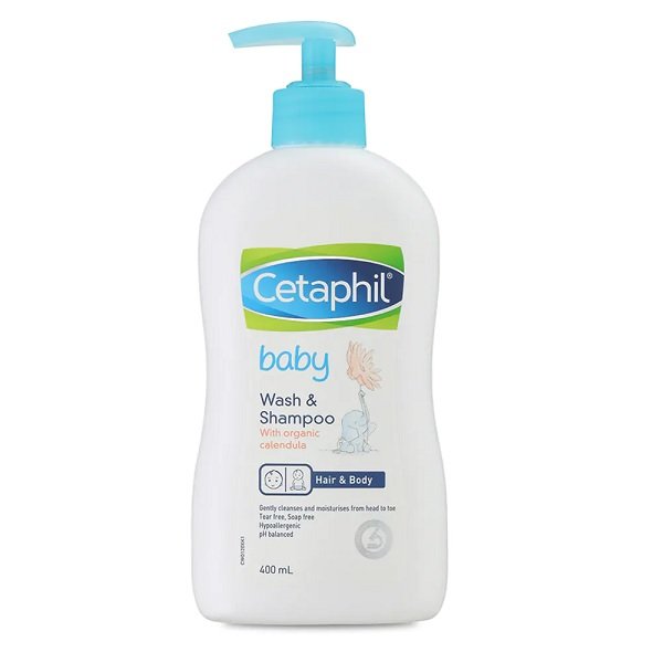 Sữa Tắm Gội Cho Bé Cetaphil Baby Wash & Shampoo With Organic Calendula 400Ml Dưỡng Chất Hoa Cúc